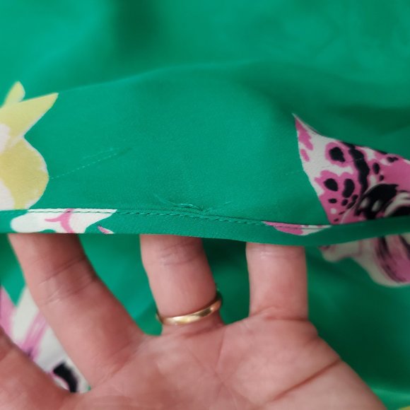 J.Crew Silk swoop Top in punk Floral - Picture 9 of 13